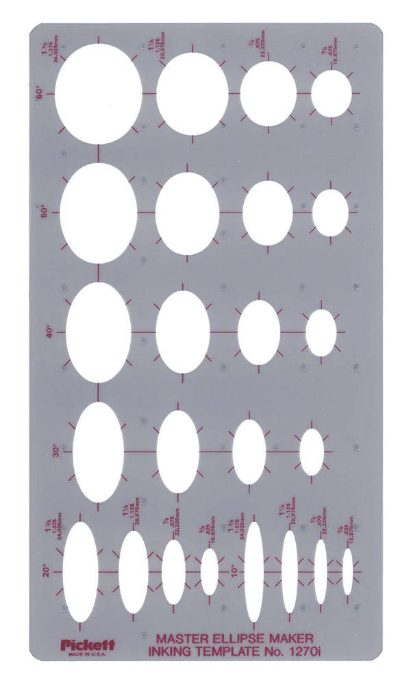 Chartpak-Pickett 1270I Master Ellipse Maker Template