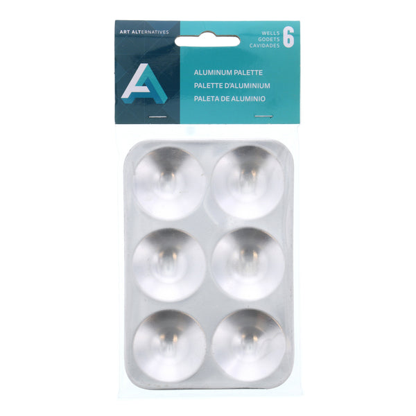 Art Alternatives Aluminum 6-Well Rectangle Palette