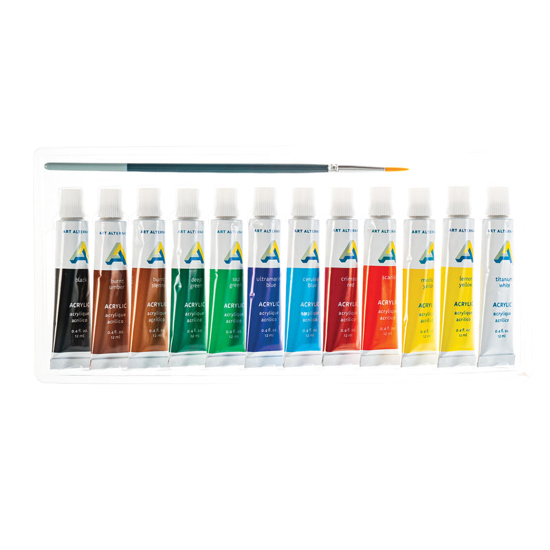 Art Alternatives Economy Acrylic Paint 12-Color Set - 12ml Tubes