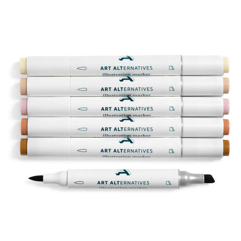 Art Alternatives Illustration Marker 6-Marker Set - Portrait Colors