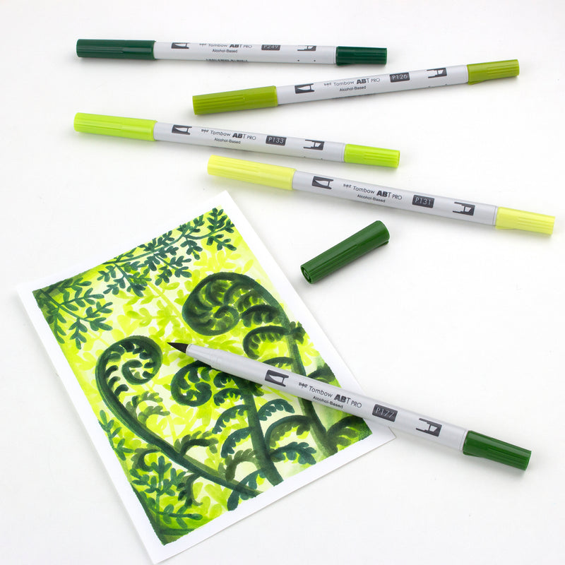 Tombow Dual Brush Set 6 - Green