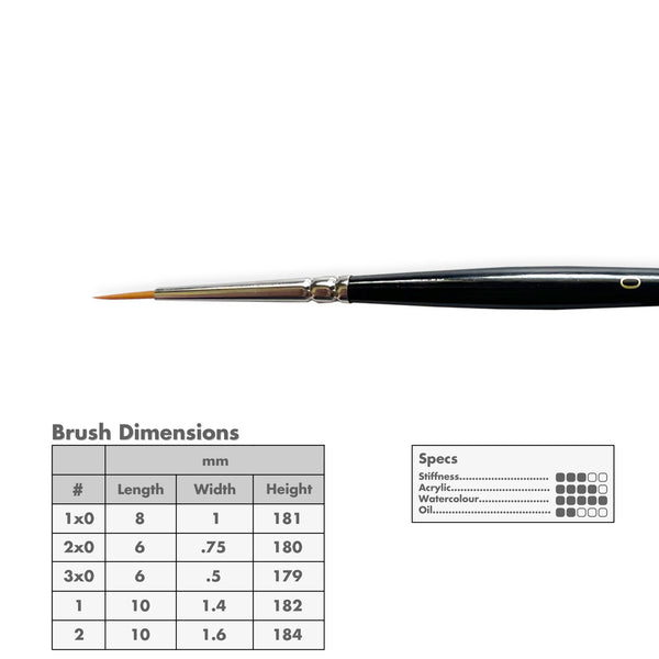 Curry's Series 2500 Gold Taklon Round Brushes