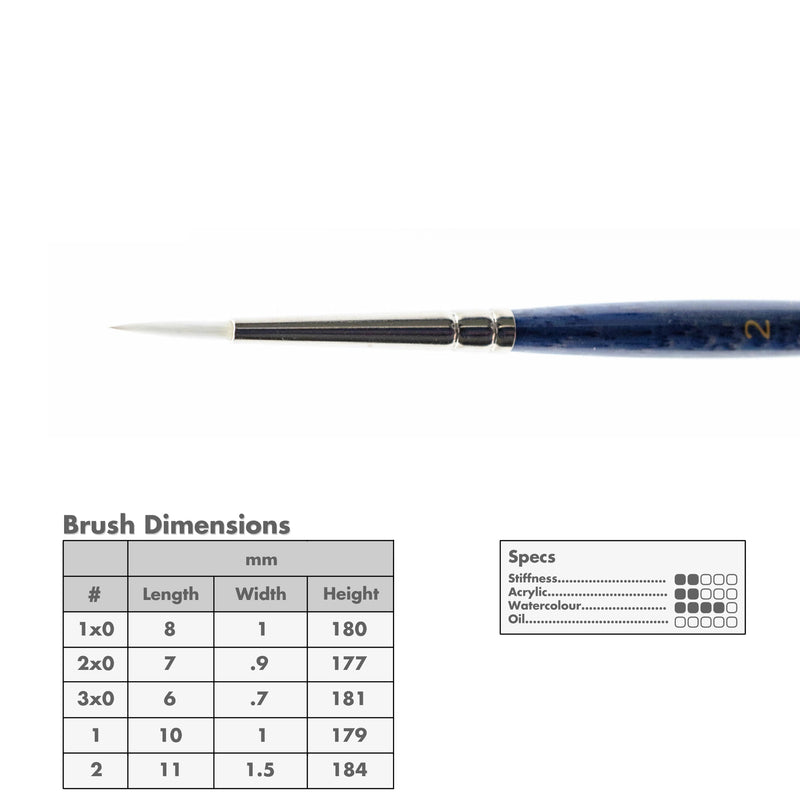 Curry's Series 2600 White Taklon Round Brushes