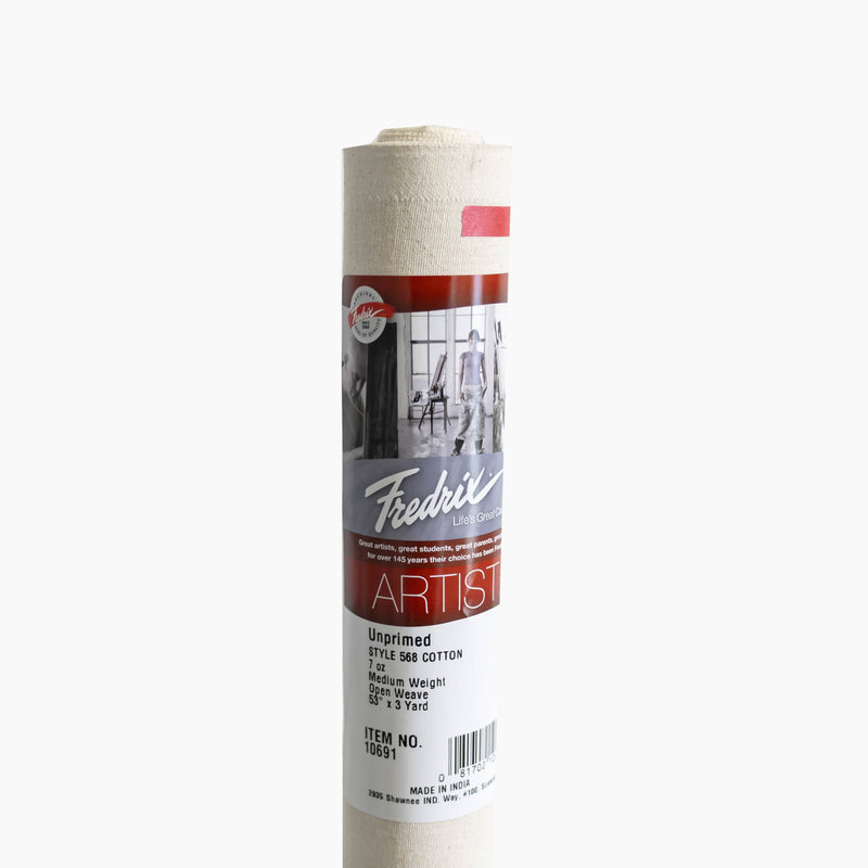 Fredrix Artist Series 568 Raw Cotton 7 oz. Unprimed Canvas Rolls