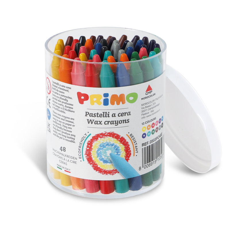 PRiMO 48 (12 Colours) Wax Crayon Set