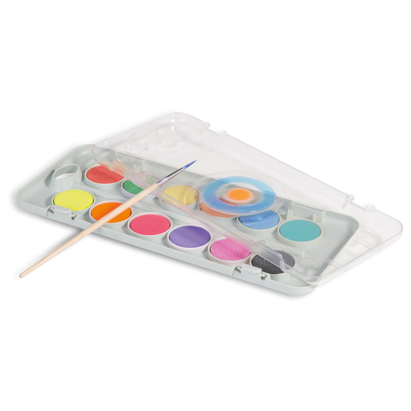 PRiMO Watercolour Palette 12-Colour Metallic & Flourescent Set