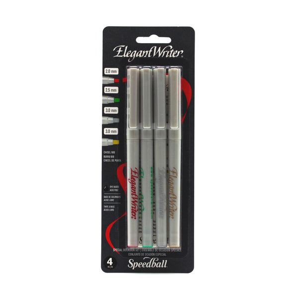 Elegant Writer Calligraphy Markers Set of 4 Assorted