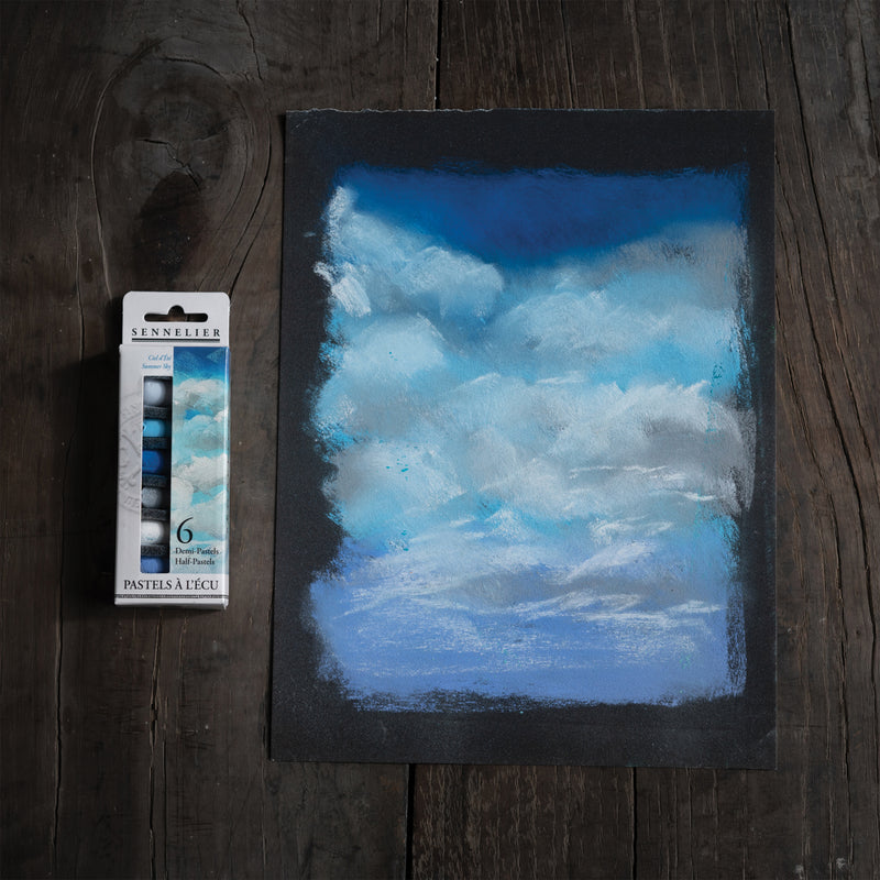 Sennelier Extra Soft Half Pastel Sticks Set of 6 Stormy Sky