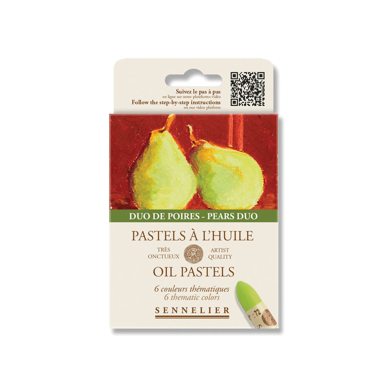 Sennelier Oil Pastel 6-Stick Pears Duo Set