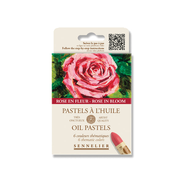 Sennelier Oil Pastel 6-Stick Rose In Bloom Set