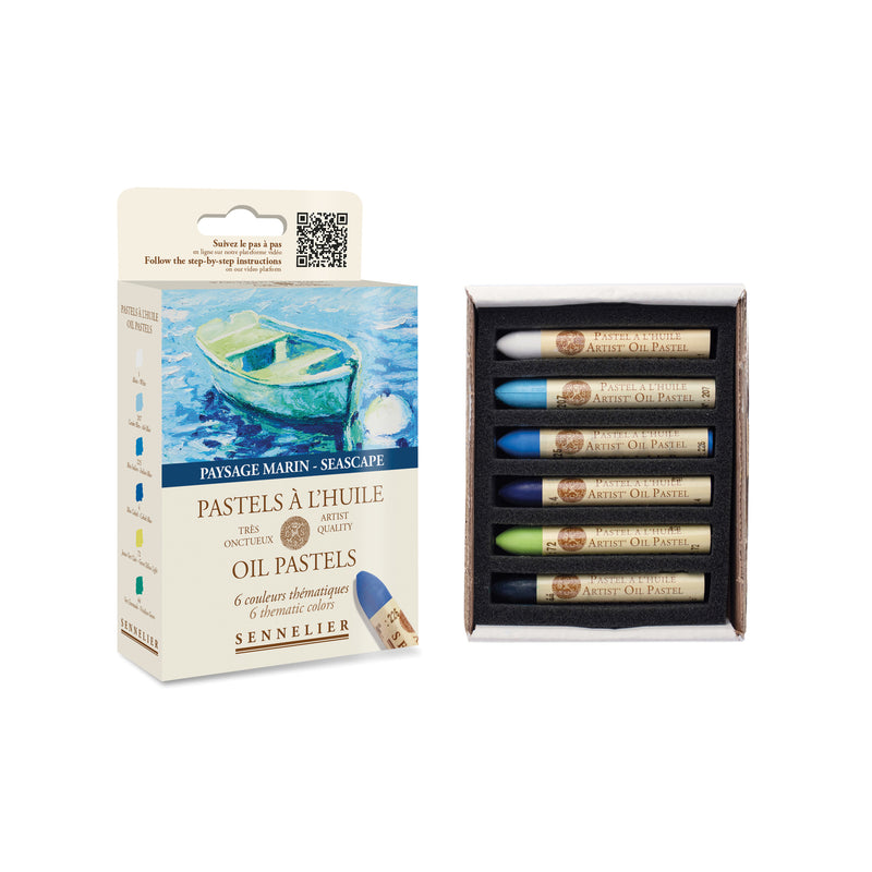 Sennelier Oil Pastel 6-Stick Seascape Set