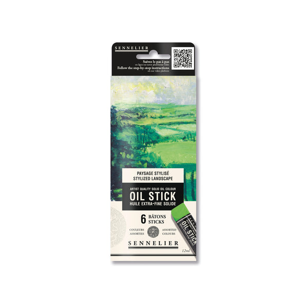 Sennelier Oil Stick 6-Color Mini Oil Stick Landscape Set