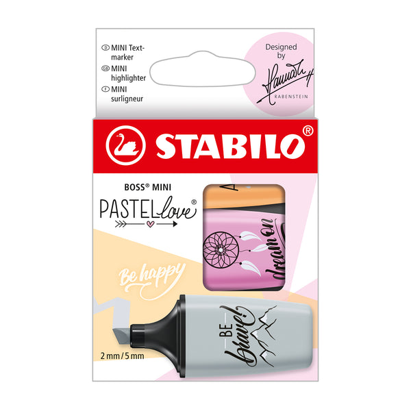 Stabilo BOSS Mini Highlighter 3-Color Pastellove Set II