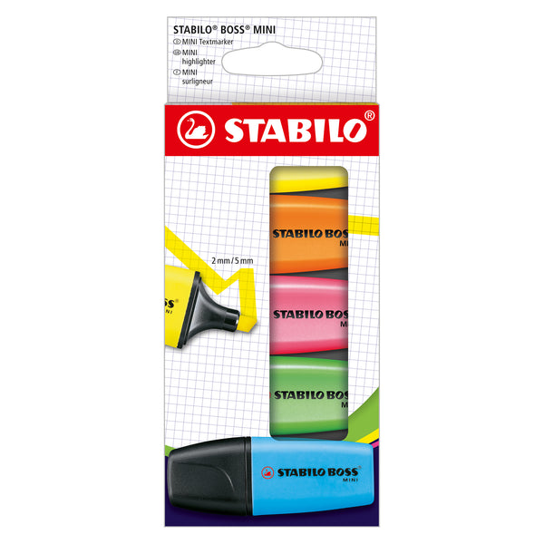 Stabilo BOSS Mini Highlighter 5-Color Wallet Set