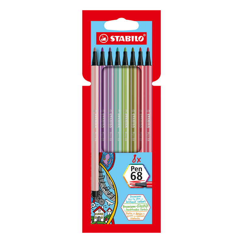 Stabilo Pen 68 - 8-Color Set