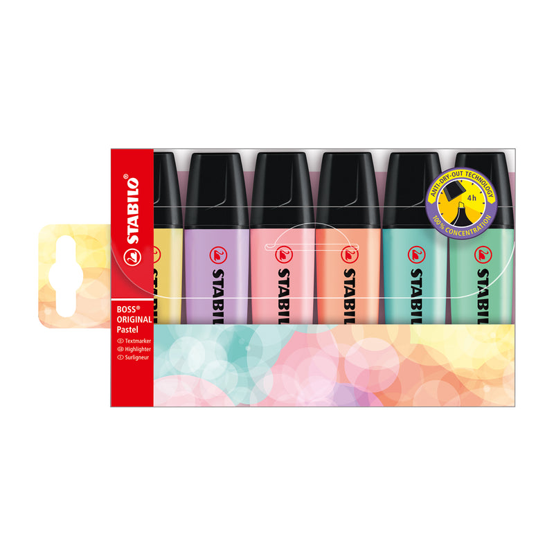 Stabilo BOSS ORIGINAL Highlighters 6-Color Set Pastels