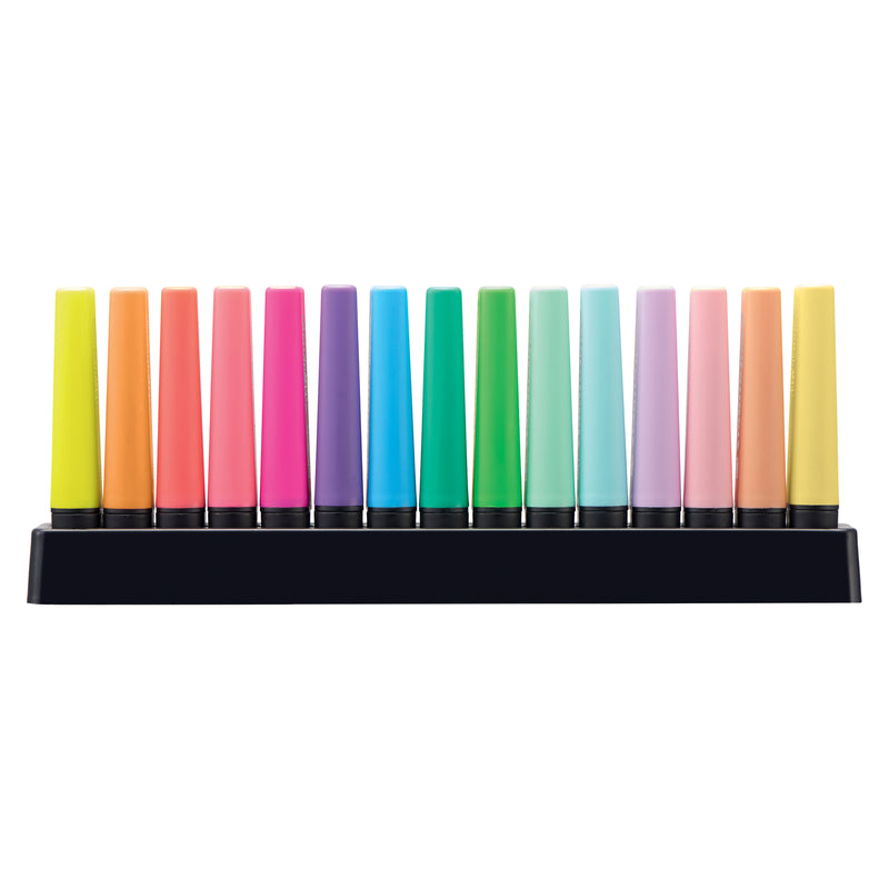 Stabilo BOSS ORIGINAL Highlighters 15-Color 9 Fluorescent & 6 Pastel Desk Set