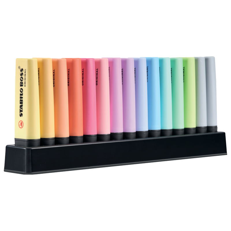 Stabilo BOSS ORIGINAL Highlighters 15-Highlighter Pastel Desk Set