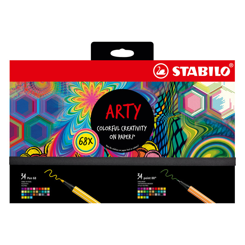 Stabilo Point 88 & Pen 68 ARTY 68-Piece ARTY Hero Set