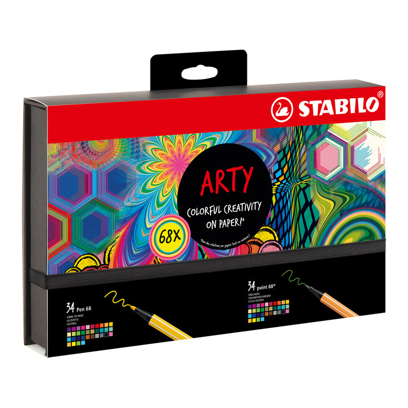 Stabilo Point 88 & Pen 68 ARTY 68-Piece ARTY Hero Set