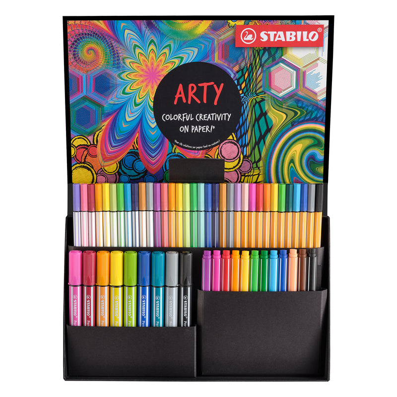 Stabilo Point 88 & Pen 68 ARTY 55-Piece ARTY Pen Set