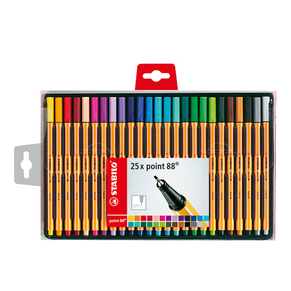 Stabilo Point 88 Pen 25-Color Wallet Set