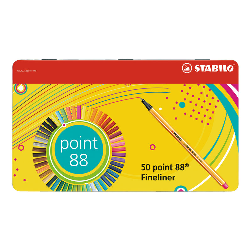 Stabilo Point 88 Pen 50-Pen Tin Set