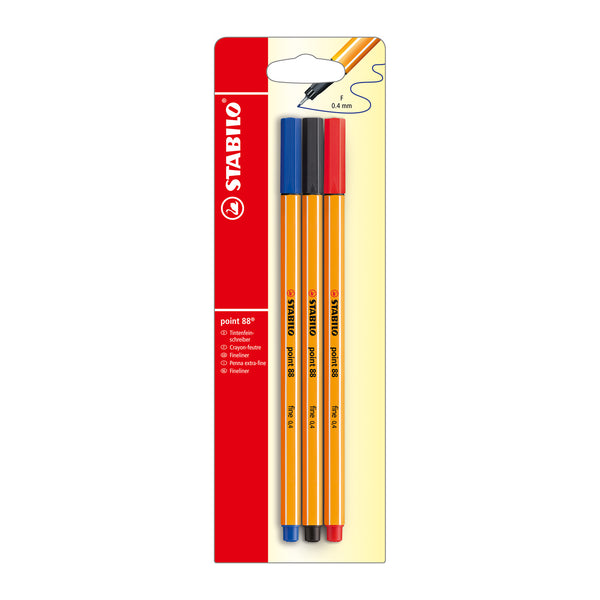 Stabilo Point 88 Pen 3-Color Set