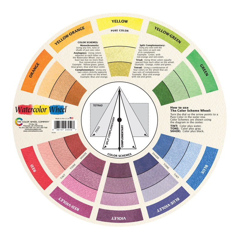 Watercolour Colour Wheel 10"