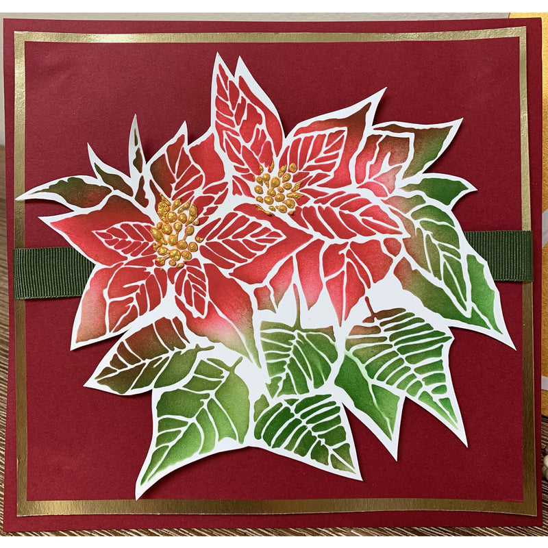 The Crafter's Workshop Poinsettia Stencil - 6" x 6"