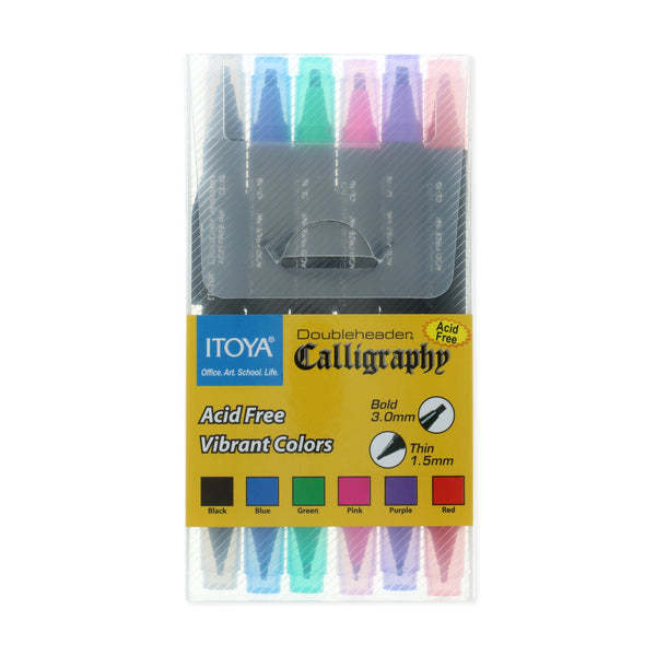 Itoya Doubleheader Calligraphy Marker - Vibrant Set