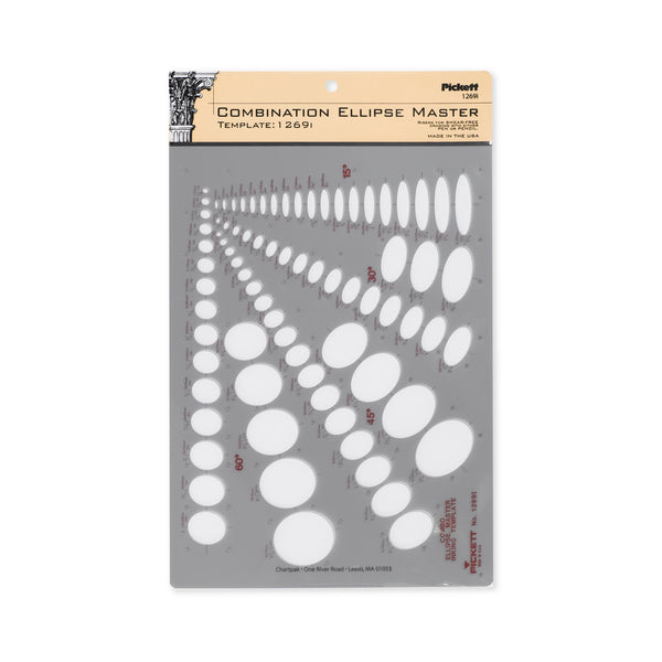 Chartpak-Pickett 1269I Combination Ellipse Template