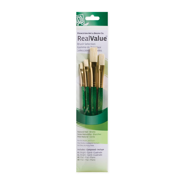 Princeton RealValue 4 Piece Brush Set - Green #9112