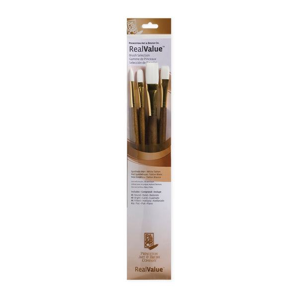 Princeton RealValue 4 Piece Brush Set - Brown #9147