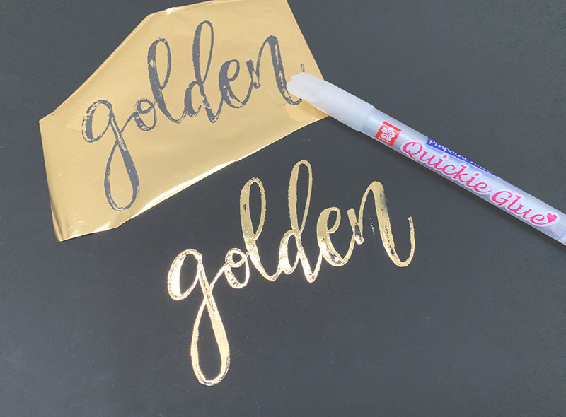 Sakura - Quickie Glue - Pinpoint Roller writing the word Golden