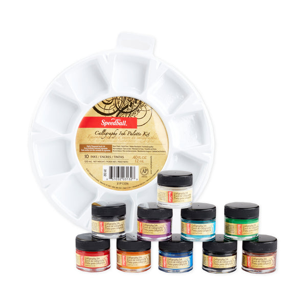 Speedball Pigmented Acrylic Calligraphy Ink Set 10